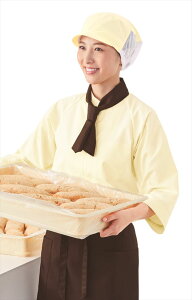 コックシャツ APK205 男女兼用 飲食店 ユニフォーム 七分袖 異物混入防止仕様 体毛防止加工袖 シャツコート 厨房服 厨房白衣 調理服 食品工場 KAZEN SERVICE