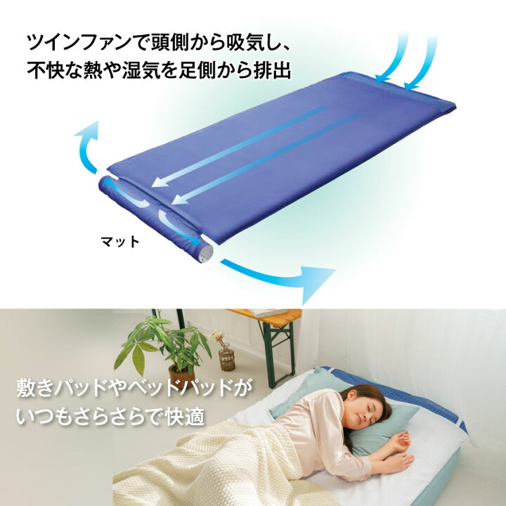 楽天市場】空調ベッド(R) 風眠 KBTS03 シングル 専用シーツ付き 