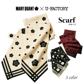 MARY QUANT マリークヮント U-FACTORY スカーフ レディース 春 夏 秋 冬 白 赤 黒 かわいい M83711-83713 チクマ 事務服 オフィス サービス 女性 事務 仕事着 受付 企業 通勤 オフィスウェア ビジネス OL 制服