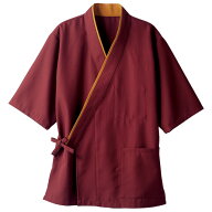 【クッキング・サービス】はっぴ（男女兼用・7分袖）作務衣 和風 3-523 住商モンブラン