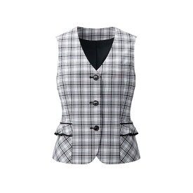 FOLK nuovo フォーク ヌーヴォ レディース ベスト チェック 事務服 医療事務 オフィス ユニフォーム fv36156