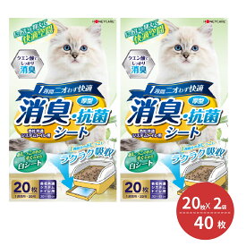 猫用シート猫用 消臭抗菌シート厚型 20枚　システムトイレ用　ペットシーツ レギュラーペットシート　消臭抗菌ポリマー+クエン酸入り　W消臭力 レギュラー猫 消臭抗菌 おしっこ おしっこシート　HONEYCARE