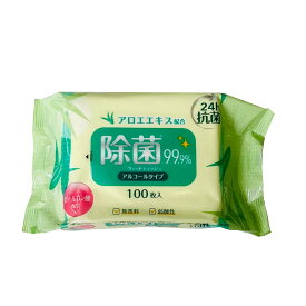除菌ウェットティッシュ アロエエキス配合 100枚 大容量 まとめ買い お得 家庭用 業務用　Unifree ユニフリー