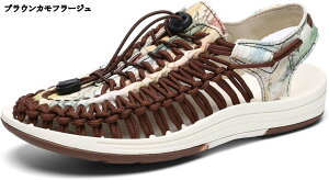 ビーチサンダル メンズ 編み込み 厚底 スポーツサンダル カジュアル グラディエーター つま先保護 通気 防臭 夏 ウォーキング アウトドア 登山 水陸両用 滑らない 蒸れない