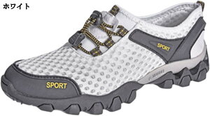 大きいサイズ スポーツサンダル メッシュ 軽量 結ばない靴紐 トレッキングサンダル 春夏 登山用 メンズ ビーチサンダル 痛くない カジュアル キャンプ 水陸両用 蒸れない