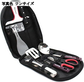 調理器具セット キャンプ 食器 ステンレス バーベキュー BBQ アウトドア クッキングツール ピクニック 収納バッグ付き 携帯便利 ブラック