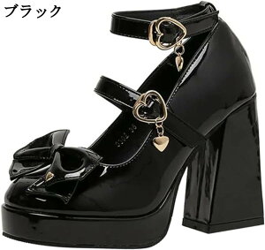 ロリータ 靴 レディース 厚底ブーツ パンプス ゴスロリ お嬢様風 太ヒール 学生靴 コスプレ 可愛い サブカル 森ガール