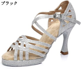 ダンスシューズ アダルト ラテンダンスシューズ 防水 台 チャチャダンス カウボーイ 靴 サンダル ヒール 快適 柔らかい ヘビーユース