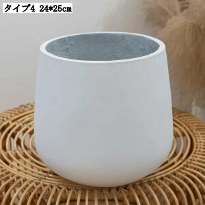 お洒落 プランター 鉢 排水孔付き セメント製 24*25cm 室内用 観葉植物 ガーデンポット 背の高い おしゃれ 北欧風 大型プランター 水抜き穴あり プラントポット インテリア 水切れ良い 円筒形