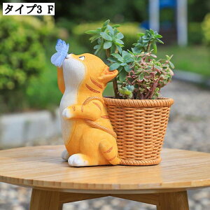 サボテン鉢 観葉植物鉢 底穴あり 樹脂プランター 大容量 家庭用装飾 庭の装飾 植木鉢 室内プランター 軽量 通気性の良い フラワーポット 可愛い動物型プランター パンダ うさぎ 多肉植物ポ