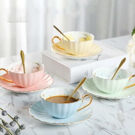 ボーンチャイナ ティーカップ＆ソーサー セット おしゃれ コーヒーカップ 来客用 結婚式 クリスマス プレゼント ギフト 可愛い 1客