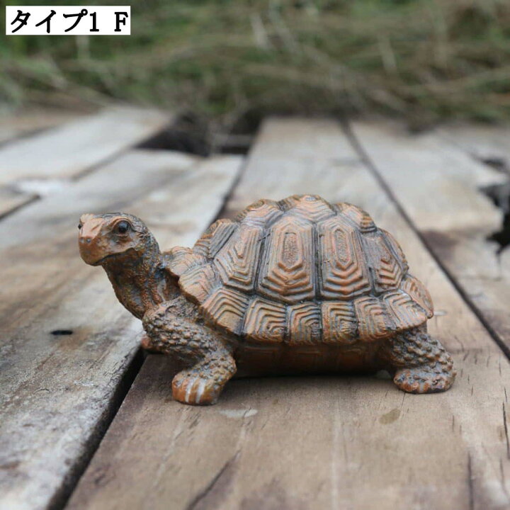楽天市場】亀の置物 オーナメント 樹脂製 ミニチュア ガーデニング雑貨 