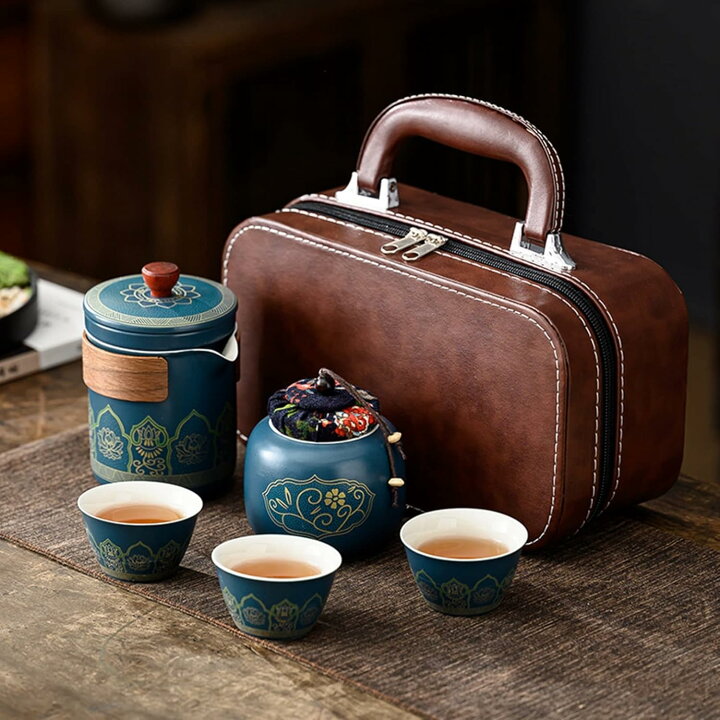 純手工制作 高級中国茶器セット（楽天市場】携帯用 茶器セット 軽量 
