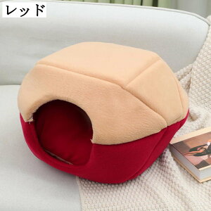 暖かい猫ベッド ドーム型 小型犬 ペットベッド 猫用ハウス ふわふわ 洗える クッション マット 滑り止め 保温 おしゃれ 35*30cm 通年利用 可愛い ペットハウス コーヒー 水洗い可能 猫ハウス