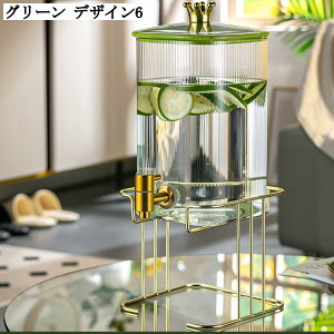ガラス製 ドリンクピッチャー 3.5L 蛇口付き 冷蔵庫対応 麦茶ポット ウォーターピッチャー ジュース 容器 蓋付き 果実酒 お茶ポット ティーポット 耐熱 おしゃれ 飲食店 業務用 家庭用