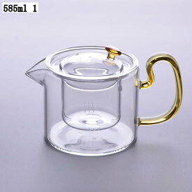 ティーバッグ ティーポット おしゃれ かわいい 透明 ホウケイ酸ガラスティーポット 冷水筒 お茶ポット 小型 急須 陶器 紅茶 緑茶 お茶 585ml ハーブティー 食洗機対応 電子レンジ対応 ガラスティーポット 茶こし付き ガラス急須 やかん 蒸茶