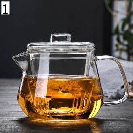 花柄 ティーポット ガラス製 急須 紅茶ポット 茶こし おしゃれ 500ml ティーウェア 茶器 取り外し可能なフィルター ティーケトルメーカー 美しい 割れにくい 緑茶 フルーツティー リーフティー 透明 耐熱ガラス ティーフォーツー オシャレ