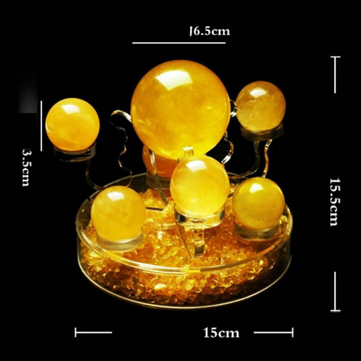 楽天市場】水晶玉 シトリン 黄水晶 15cm 七星陣セット 浄化 開運 恋愛 