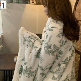 シープ調ボア フラワー花毛布 ひざ掛け ミニ大判 マイクロファイバー ブランケット ふわふわ あったか 秋冬 かわいい おしゃれ プレゼント ソファー用 オフィス用 防寒 洗える 厚手 暖かい冬用 あたたかいブランケット スーパーソフト 綺麗 花柄