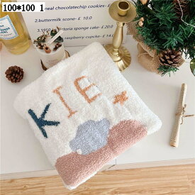 毛布 ひざ掛け ブランケット マイクロファイバー フランネル 暖かい 軽い 大判 おしゃれ かわいい 薄手 軽量 掛け毛布 膝かけ あったか 新生活 クリスマスツリー 北欧 冬 洗える 新年 100*100 ギフト 秋冬 シングル 寝具 防寒 ふわふわ