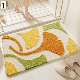 玄関マット バスマット ふわふわ 抗菌 防臭 洗える ソフトタッチ 北欧デザイン 滑り止め 速乾 吸水 丸洗い可能 浴室 洗面所 脱衣所 ホテル用 おしゃれ 足拭きマット キッチン トイレ 耐磨耗性 マイクロファイバー 花柄 デザイン 大判 タオル地