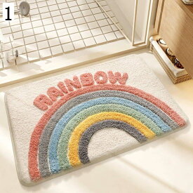 ドアマット かわいい 足ふきマット おしゃれ バスマット 四季適用 吸水 速乾 シャギー ふわふわ 45*65cm 丸洗い 高耐久 幾何柄 ペット対応 お風呂マット 模様替え 柔軟 コンフォート 室外マット 玄関マット 脱衣所マット 快適 柔らかい感触