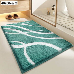 速乾カーペット 超吸水 足拭きマット 柔らかい 洗える 40x60cm すべり止め バスマット マイクロファイバー 浴室 洗濯室 脱衣所 ドアマット お風呂 風呂マット 花柄 冬用 夏用 絨毯 カフェ風 オ