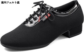 社交ダンスシューズ ローヒール 2.5cm メンズ ラテン レースアップ クラシカル 大きいサイズ ロースクエアヒール 防滑 耐久性 男女兼用 室内・室外 ミュージカル ワルツ