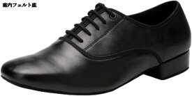 メンズ ダンスシューズ 本革 内羽根 社交ダンスシューズ 紐 牛革 レザー スエード底 無地ヒール ゴム底 室内/室外 通気性 疲れにくい 軽量 競技用 ボールルーム 各種ダンス コンサート 黒