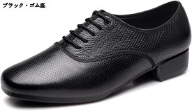 社交ダンスシューズ 蛇柄 本革 28.0cm メンズ レザー 粗いかかと シンプル モダン 履き心地良い 滑り止め 初心者 舞台靴 ラテンダンス 室外用 ブラック
