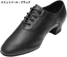キッズ 社交ダンスシューズ ローヒール3.5cm 紐付き PUレザー モダン おしゃれ ノンスリップ 履きやすい ユニセックス 教師 社交ダンス ラテン ジャズ ブラック 18-27.5cm
