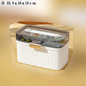 救急箱 薬箱 透明蓋 二段構造 大容量 応急ボックス 医療箱 薬ケース ピル ケース 習慣薬箱 錠剤 多機能収納 小物収納 防災 持ち運び 旅行 常備薬 出張