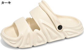 厚底サンダル 2way サンダル スリッパ EVA メンズ レディース ルームシューズ シャワーサンダル ユニセックス 滑らない 耐久 水陸両用 走れる 排水 柔軟 夏靴 普段使い