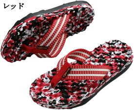 ビーチサンダル 大きいサイズ 鼻緒付き トングサンダル メンズ スリッパ 迷彩 ミリタリーデザイン パッチワーク 夏 シンプル 軽量 滑りにくい 耐摩耗 柔軟 歩きやすい