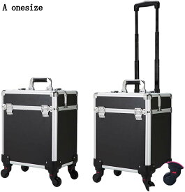 大容量 コスメボックス キャスター付き メイクケース 収納 化粧品ケース 2段 スーツケース型 出張 通勤 携帯便利