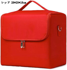 コスメ収納ボックス 折りたたみ式 ピンク 28x20x18cm メイクボックス ファスナー付き 手提げ ポータブル メイク用品入れ 携帯 耐湿 遮光 ギフト 贈り物 プレゼント