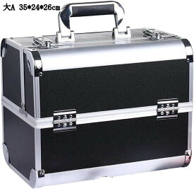 大容量コスメ収納ボックス メイクケース 折り畳み式 2層 化粧道具ボックス 手提げ 美容整理 小物整理 収納バッグ 旅行 防錆 密閉