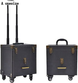 化粧箱 キャリーケース メイクアップケース 化粧品収納ボックス スーツケース型 美容師用 持ち運び便利 多機能 耐久性 化粧品入れ