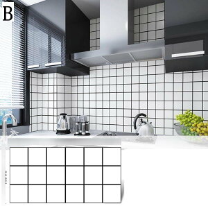 防水 防汚 はがせる タイルシール 5枚入り おしゃれ 北欧風 チェック柄 DIY 3D 立体感 壁紙シール キッチン リビングルーム 壁紙デコレーション 雰囲気変貌 貼付簡単 PVC製 幅30cm