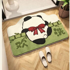 速乾 滑り止め ふわふわ マイクロファイバー バスマット 玄関マット キッチンマット 室内 浴室 40*60cm 50*80cm 60*90cm 80*120cm パンダ柄 竹 花柄 可愛い 洗濯可能