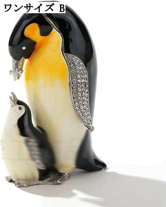かわいいペンギン置物 ジュエリーボックス 合金製 トリンケットボックス 小物入れ 動物彫像 装飾品 オーナメント ネックレス リング インテリア 女の子 誕生日プレゼント ギフト