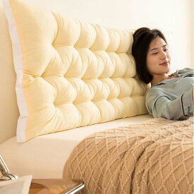 四角形 ヘッドボードクッション ソファベッド用 北欧風 柔らかい 読書用 テレビ枕 デイベッド姿勢サポート 背もたれ 低反発 取り外し可能カバー 洗える ソファーピロー