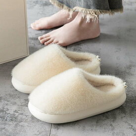 スリッパ ファー レディース 厚底 メンズ 男女兼用 カップル 高反発 室内履き リネン 静音 滑らない 暖かい ふわふわ 来客 自宅用 春秋冬 モフモフ ルームスリッパ