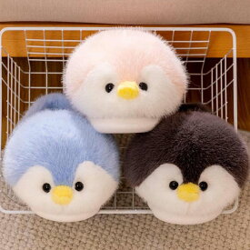 ルームシューズ ペンギン ぬいぐるみスリッパ レディース メンズ ファー スリッポン 可愛い アニメスリッパ 室内履き 冬用 あったか 防滑 静音 ボア 秋冬用