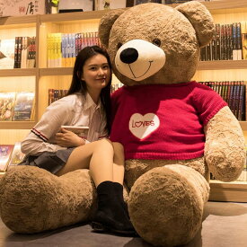 巨大テディベア 熊ぬいぐるみ 特大 添い寝枕 昼寝まくら スカーフ付き 抱き枕 おしゃれ 柔らかい おもちゃ 癒し系 洗える ギフト 子ども 女の子 お祝い