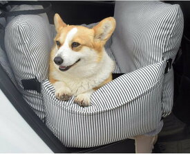 ペットドライブボックス 座席シート 中型犬用 ドライブキャリー シートベルト付き ポータブル 車用安全シート 滑り止め 水洗い可 汚れ防止 ペット用品 携帯便利 カーキ 76*52*40cm ブルー レッド