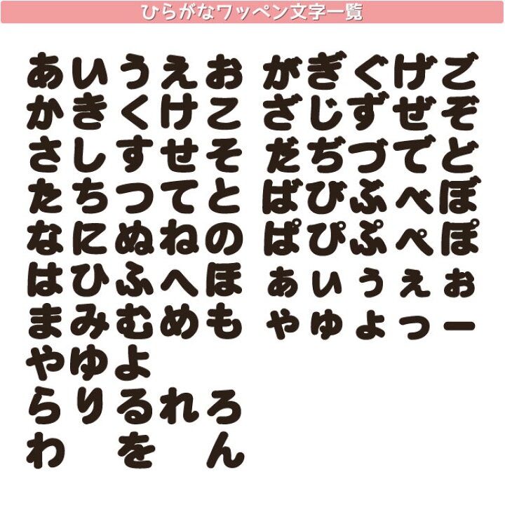 楽天市場】ひらがなワッペン[クロス][5cmサイズ][あ〜よ]おなまえ文字 