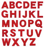 アルファベットワッペン[クロス][3cmサイズ]英文字わっぺん、アップリケ、イニシャル名前入れに　アイド…