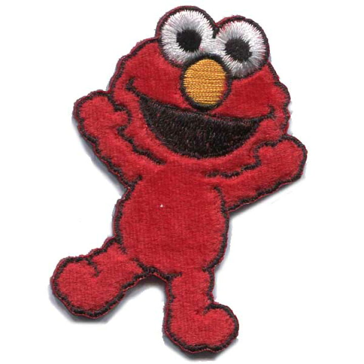 楽天市場 セサミストリート Sesame Street ワッペン エルモ Dm便選択可 アイロン接着 楽ギフ 包装 ユニマーク