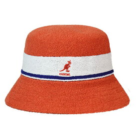 KANGOL カンゴール メンズ 男性 Bermuda Stripe Bucket バケットハット サファリハット | 夏 帽子 夏用 大きいサイズ UV メッシュ キャップ XL 大きめ ハイ ブランド アウトドア 汗 折りたたみ 日よけ 収納